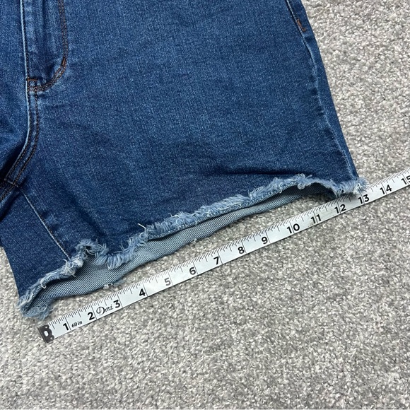 Judy Blue Shorts Womens 1XL Blue High Waist Cut Off Denim Jeans JB150176 - Picture 3 of 9